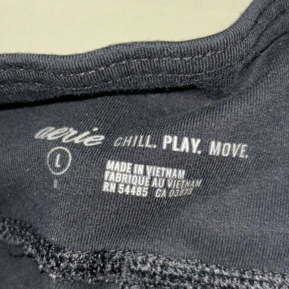 Aerie Black Chill Play Move Ankle Stretch Leggings Large - Picture 3 of 3